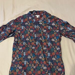 Bar III Multicolor Forest Print Shirt